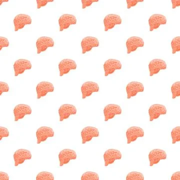Human brain organ seamless pattern illustration concept イラスト素材