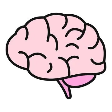 Human brain organ showing intelligence and memory concept Illustrazione stock