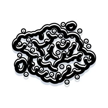 Human brain organ thinking computing intelligence concept Stock Illustration