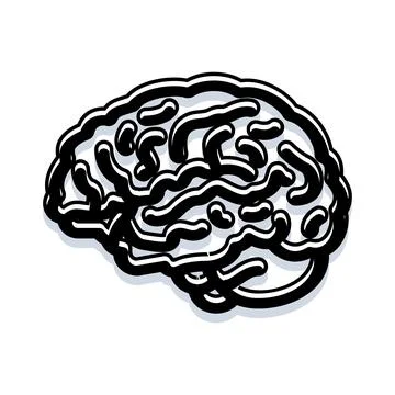 Human brain organ thinking planning intelligence concept 스톡 일러스트