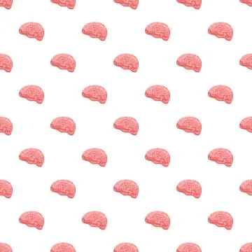 Human brain pattern creating seamless medical anatomy design Stock Illustration