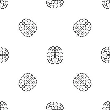Human brain pattern seamless Stock Illustration