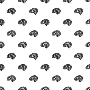 Human brain pattern seamless Stock Illustration