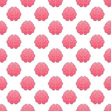 Human brain pattern. Thinking process, brainstorming, good idea, brain activity Illustrazione stock