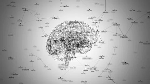 The human brain. Plexus with numbers. Beautiful background. The concept of Stock Footage 81115363