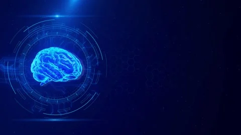 The human brain powered by artificial intelligence. Business and medical health Stock Footage 258648769