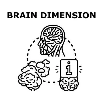 Human brain processing information and thinking concept Stock Illustration