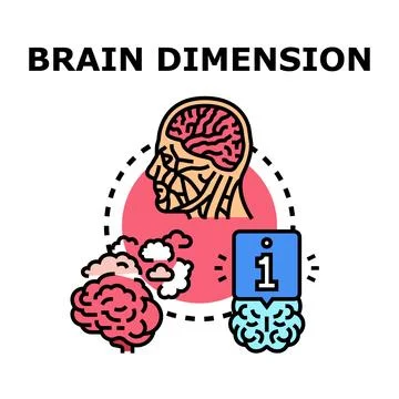 Human brain processing information and thinking concept Illustrazione stock