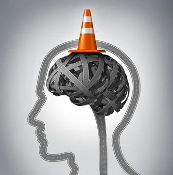 Human brain repair Illustrazione stock