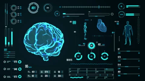 Human brain scan. Stock Footage 118877606
