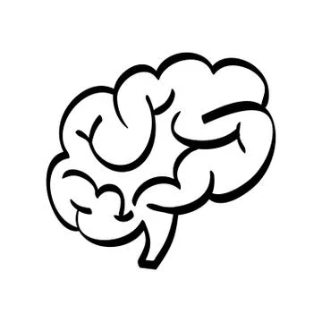 Human brain scribble Stock Illustration