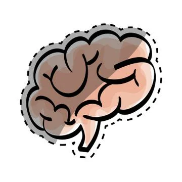Human brain scribble Stock Illustration