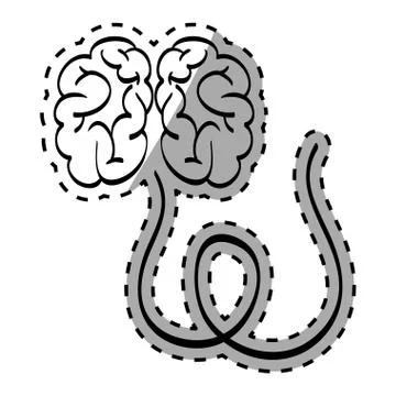 Human brain scribble Stock Illustration