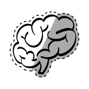 Human brain scribble Stock Illustration