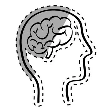 Human brain scribble Stock Illustration