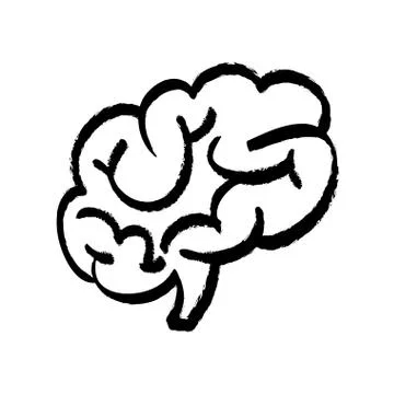 Human brain scribble Stock Illustration
