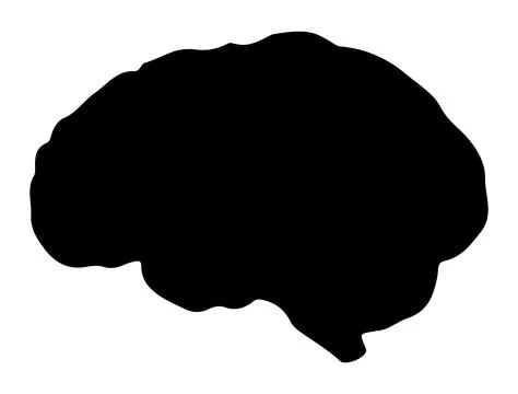 Human brain silhouette vector art Stock Illustration