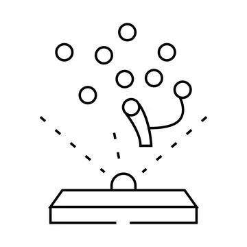 Human brain simulation future technology line icon vector illustration Stock Illustration