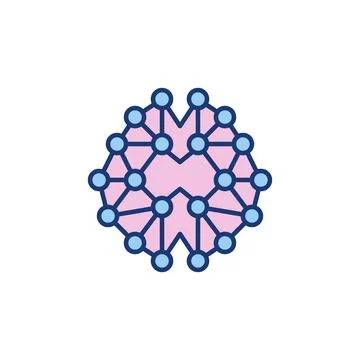 Human Brain Synapse vector concept creative colored icon Stock Illustration