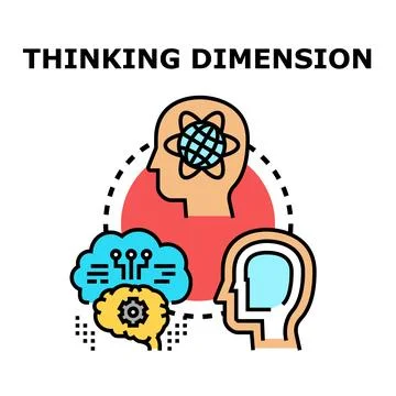 Human brain thinking process creating new ideas Stock Illustration