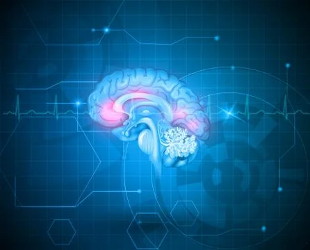 Human brain treatment Stock Illustration