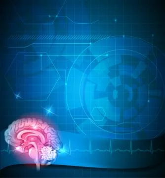 Human brain treatment Stock Illustration