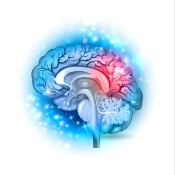 Human brain treatment Stock Illustration