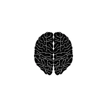 Human brain vector icon drawing Stock Illustration