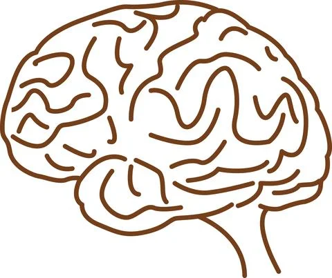Human brain vector icon 스톡 일러스트