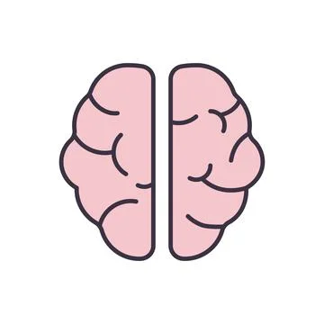 Human Brain Vector Icon. Stock Illustration