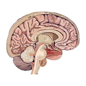 Human brain vector illustration イラスト素材