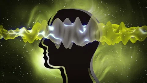 Human brain wave intelligence and frequency Stock Footage 217437891