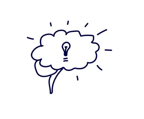 Human brain on a white background. Idea. Stock Illustration