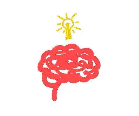 Human brain on a white background. Idea. Stock Illustration