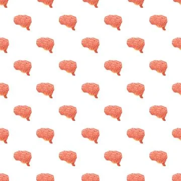Human brains seamless pattern background for healthcare concept Illustrazione stock
