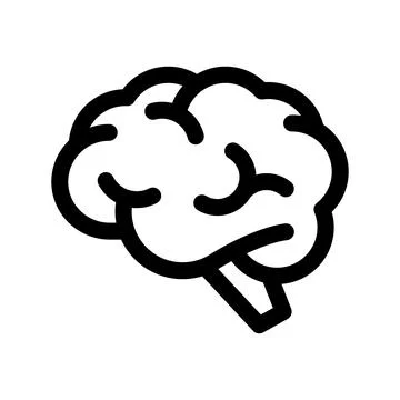 Human brains showcase technology and Artificial intelligence Stock-Illustration
