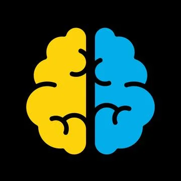Human brains showcase technology and Artificial intelligence Illustrazione stock