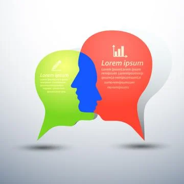 Human bubble template Illustrazione stock