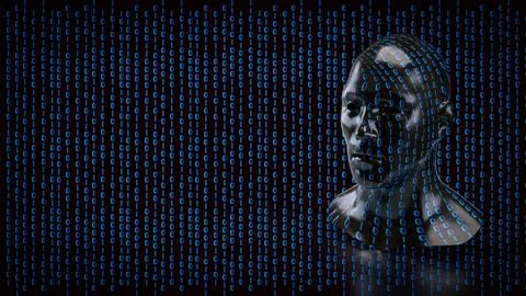 The Human Bust Ana AGI for Technology concept 3d rendering. Stock Illustration