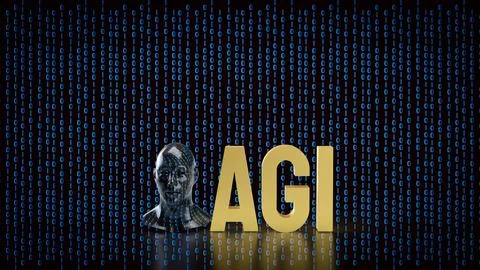 The Human Bust Ana AGI for Technology concept 3d rendering. Stock Photos