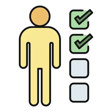 Human candidate evaluation with a checklist for hiring 库存插图