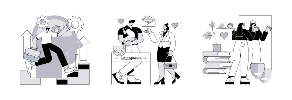 Human capital abstract concept vector illustrations. Stock Illustration