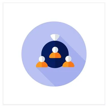 Human capital flat icon Stock Illustration
