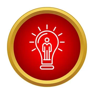 Human capital inside lightbulb representing creative idea concept Stock Illustration