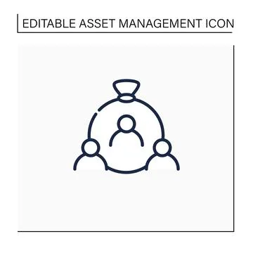 Human capital line icon Illustrazione stock