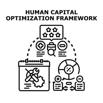 Human capital optimization framework for business success Illustrazione stock