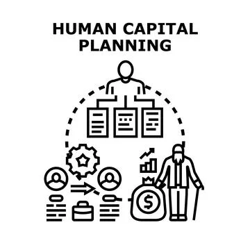 Human capital planning development and investment concept Illustrazione stock