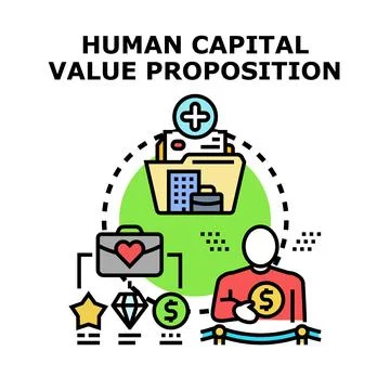 Human capital value proposition for employee development Illustrazione stock