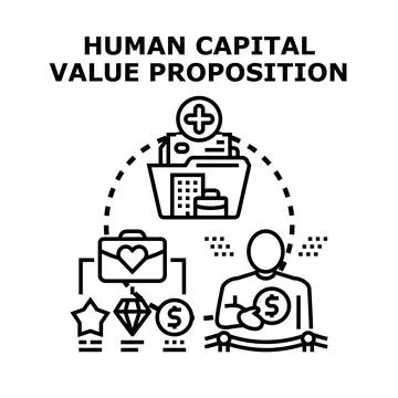 Human capital value proposition for employee development Stock Illustration