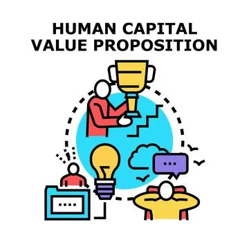Human capital value proposition value business concept Stock Illustration